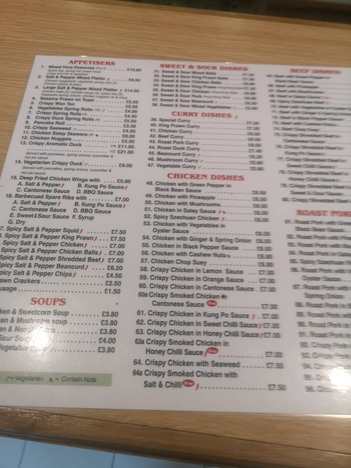 Menu At Ming Chef Chinese Takeaway Restaurant Mablethorpe