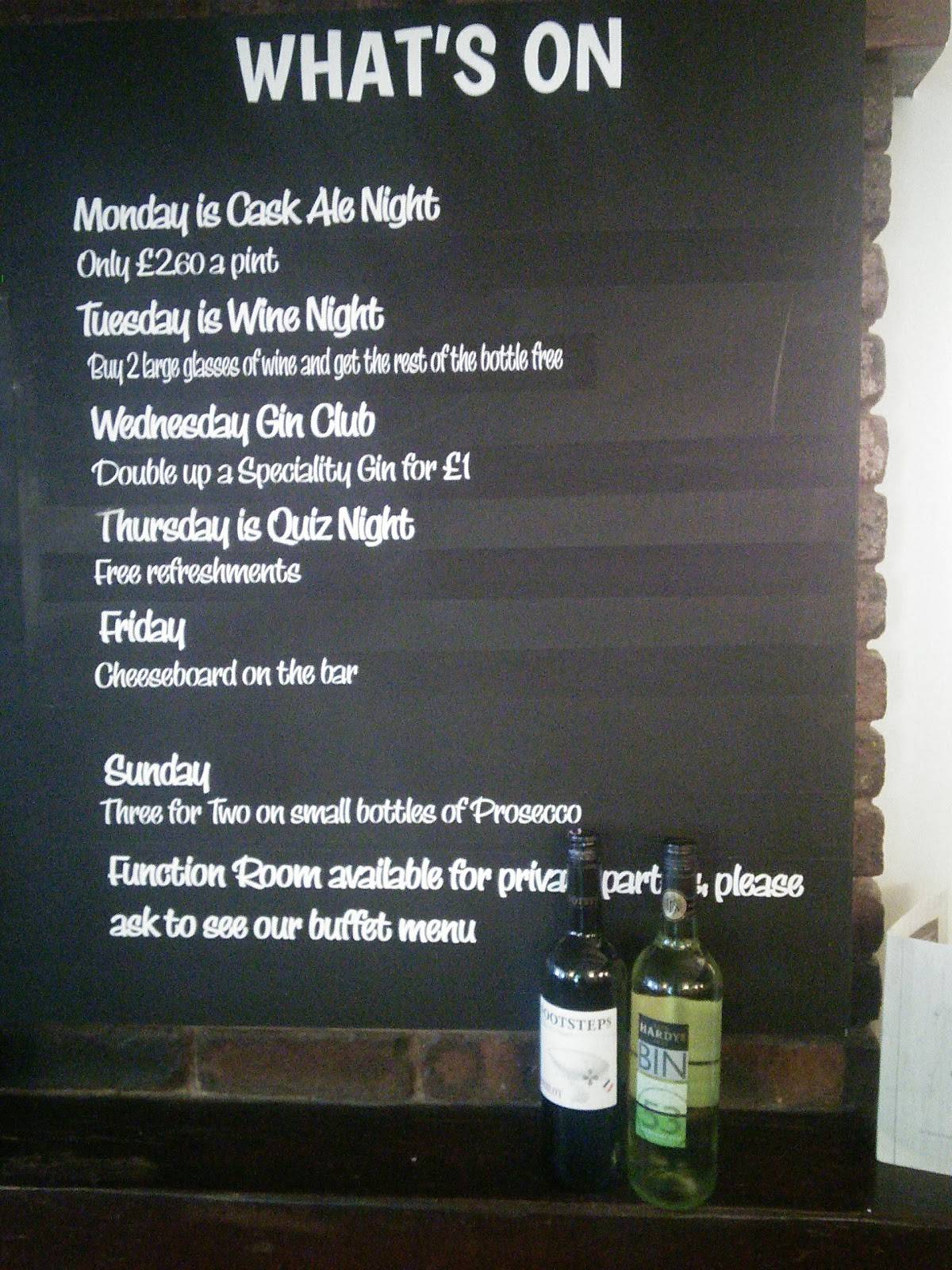 Menu at The Pack Horse Inn pub & bar, Warrington