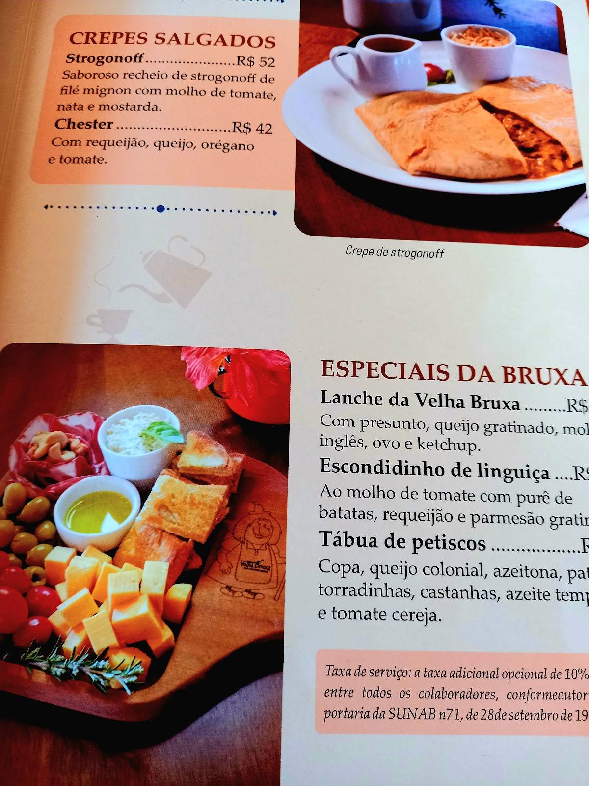 Menu em Casa da Velha Bruxa café, Gramado, Av. Borges de Medeiros