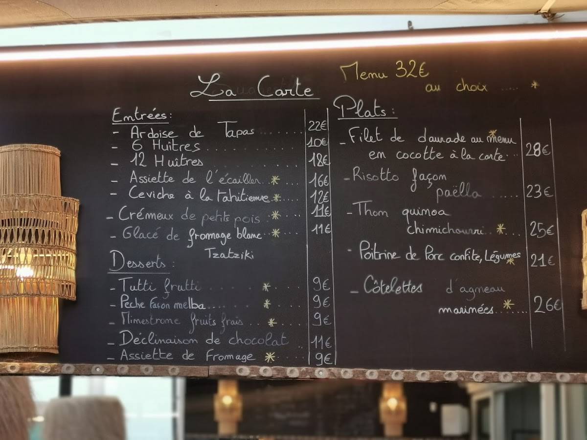 Menu au Le Poisson Rouge restaurant, Frontignan, 32 Rue Paul Riquet