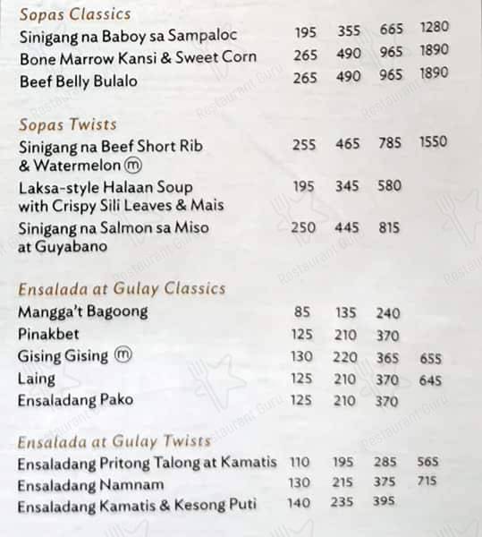 Menu At Manam Café Restaurant Mandaluyong Gf The Podium