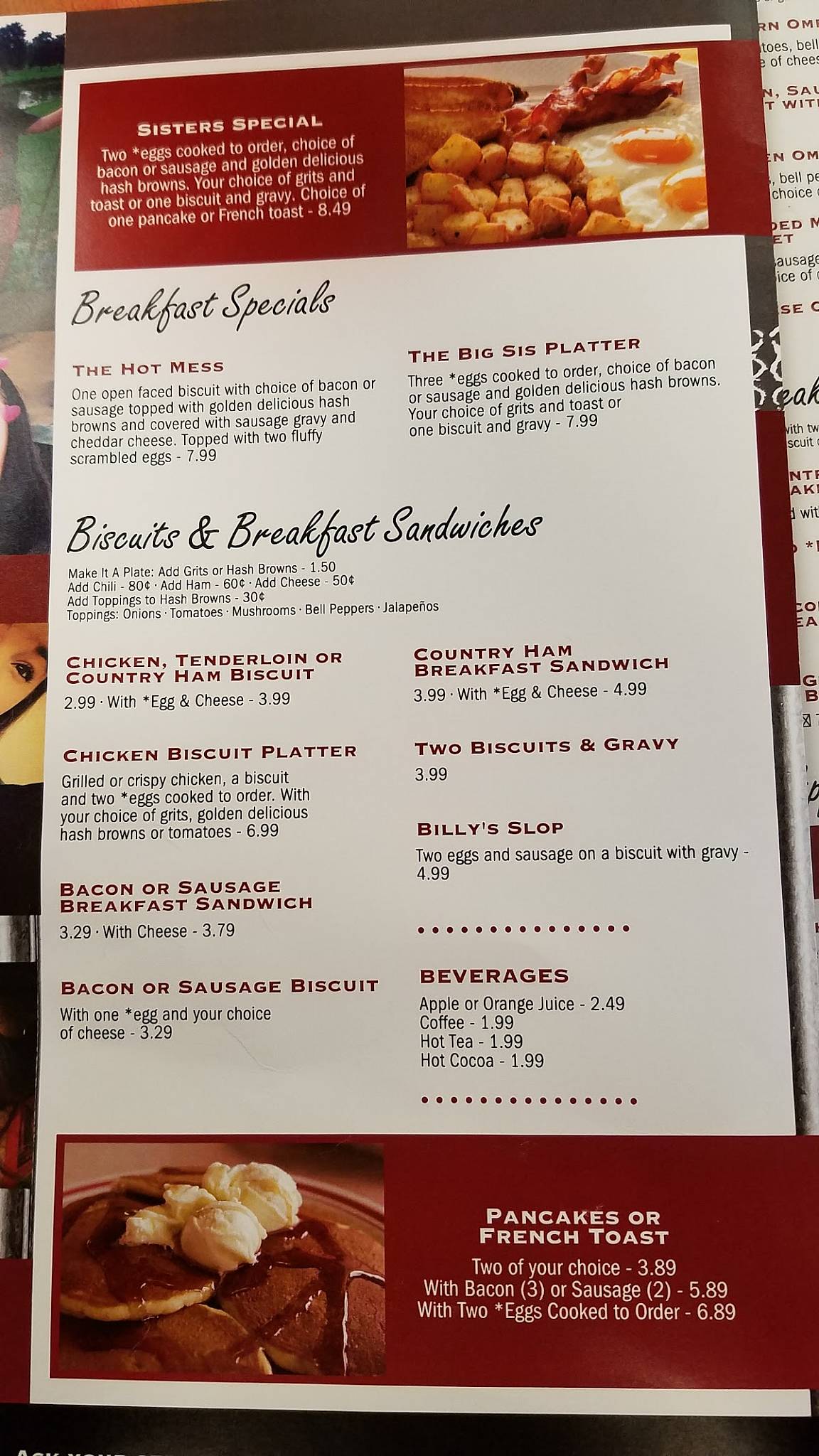 Menu at Sister's Family Restaurant, Loganville, GA-20