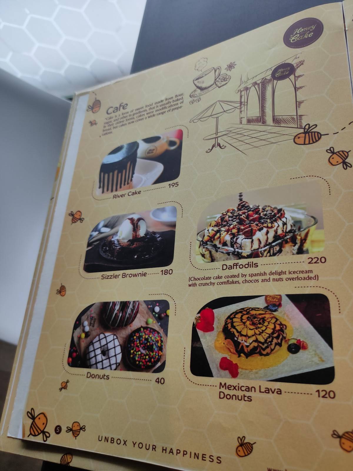 Menu at Honey special cake, Thalassery