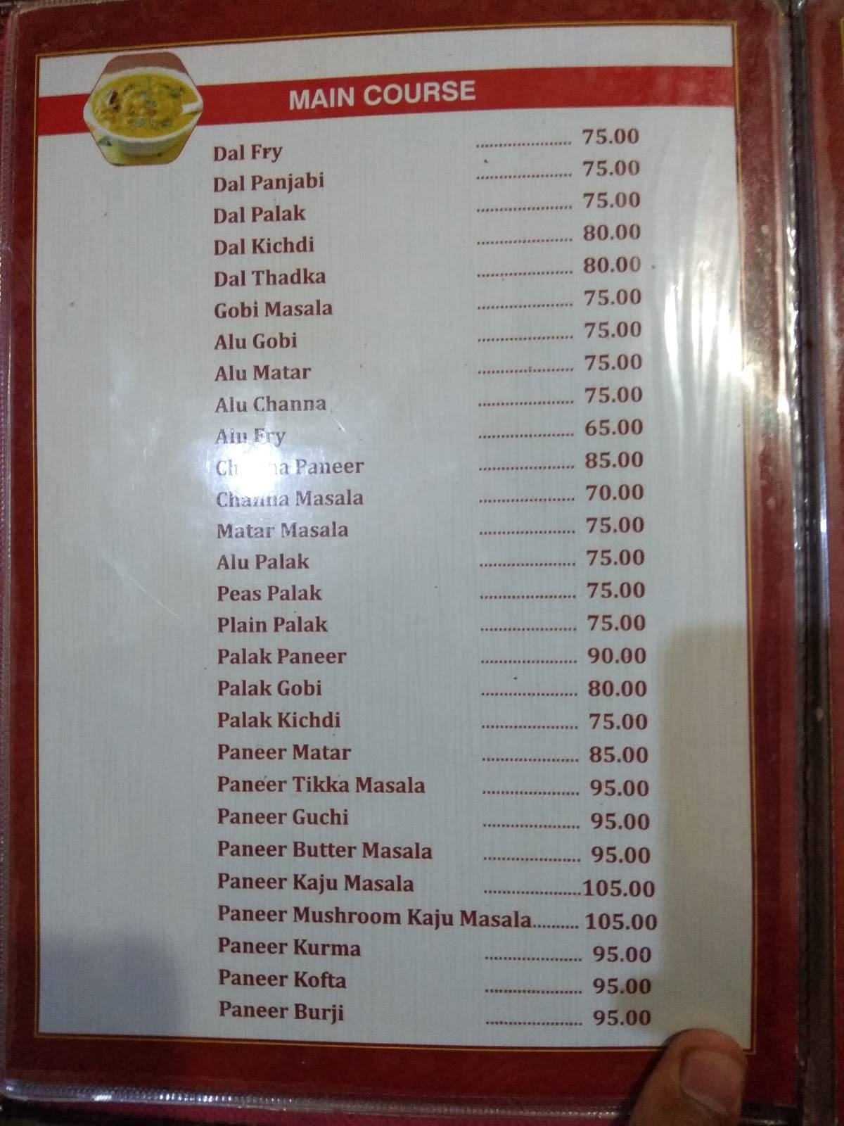 Menu at Hotel Disha Food Corner, Uijre