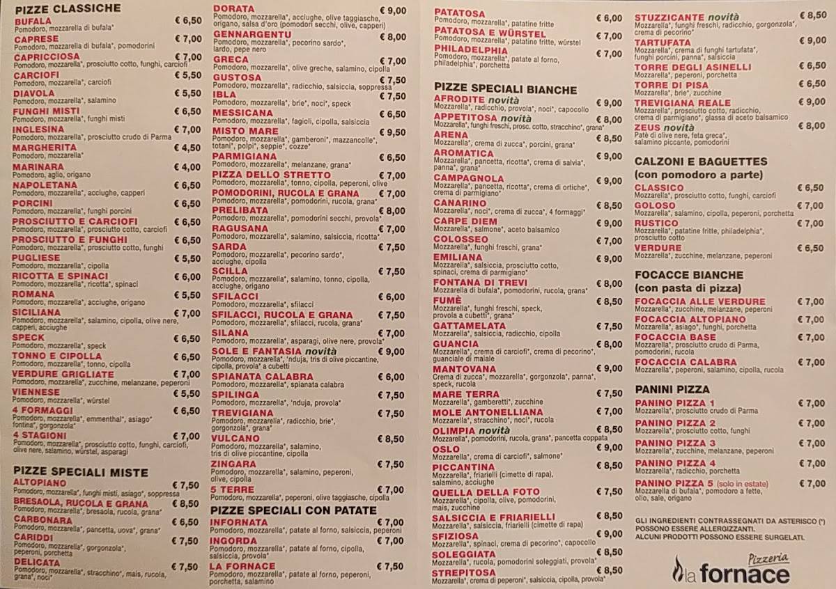 bar la fornace food and drink