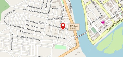 Pizzaria 100 Demora -Iguape no mapa