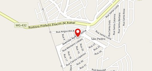 Anthonny's pizzaria no mapa