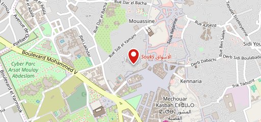 Riad Jennah Rouge sur la carte