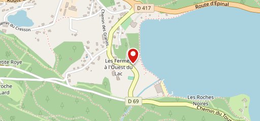 Auberge au bord du lac sur la carte