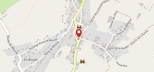 Auberge de Grilly sur la carte