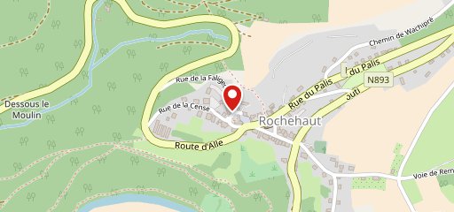 Auberge de Rochehaut sur la carte