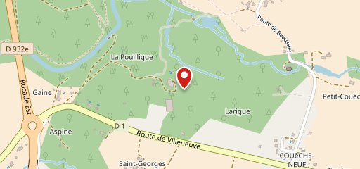 Auberge de la pouillique sur la carte