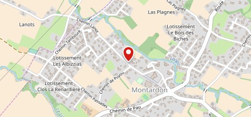 Auberge de montardon sur la carte