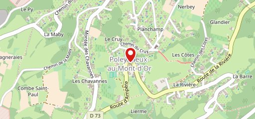 Auberge de poleymieux sur la carte