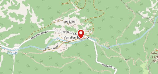 Auberge du Vallon de Van sur la carte