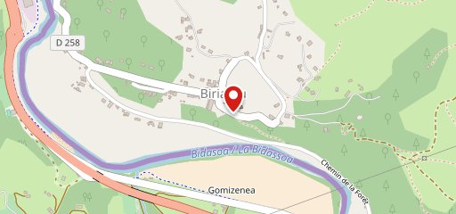 auberge hiribarren sur la carte