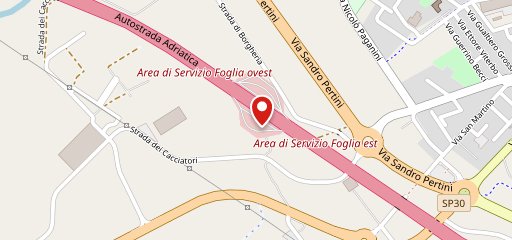 Autogrill Foglia Ovest sulla mappa