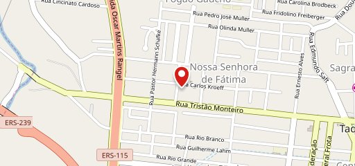 Bar das Plataneiras Taquara RS no mapa