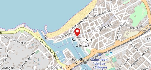 Bar de la Marine Saint Jean de Luz sur la carte