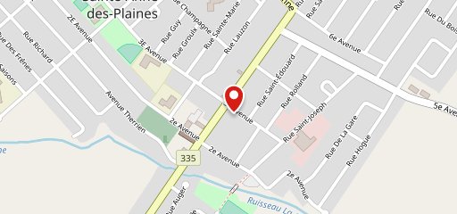 Bar des plaines sur la carte