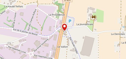 Bar Le Vallon sur la carte