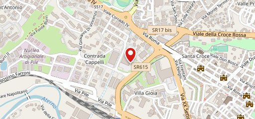 Bar e tavola calda meridiana sulla mappa