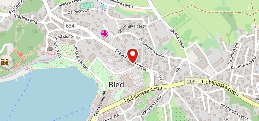 Bar Planinček, BLED sulla mappa