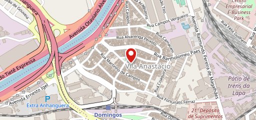 Estação Anastácio pizzaria no mapa