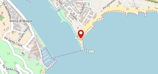 Barcobaleno il bar della spiaggia sulla mappa