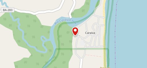 Birita Caraíva no mapa