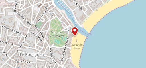 Bistro de la plage sur la carte