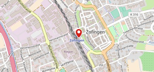 Gleis 1 Zofingen sur la carte