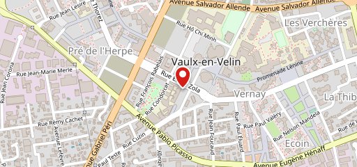 Boulangerie Millet Vaulx-en-Velin rue Emile Zola sur la carte