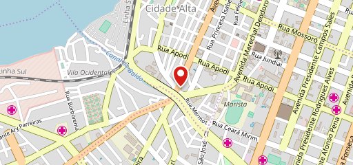 Brasa's Food - Cidade Alta no mapa