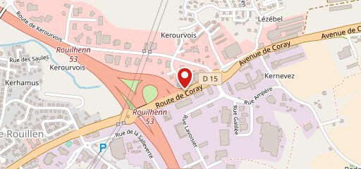 Le Kerodet Brit Hotel Quimper Ergue-Gaberic sur la carte