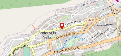 Pyrénées Andorra sur la carte