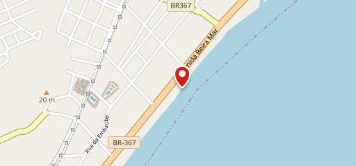 Area Beach no mapa