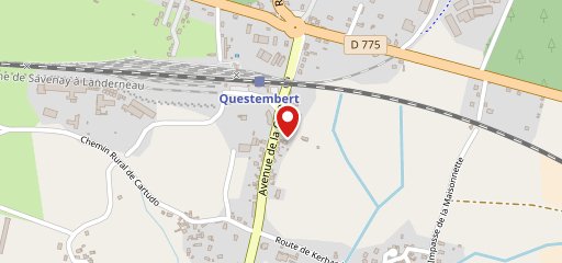 Café De La Gare Questembert sur la carte