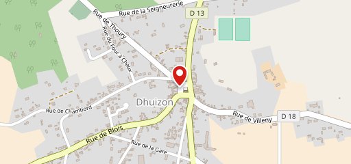 Café Bar PMU de la mairie Dhuizon sur la carte