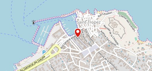 Café de Paris Saint-Tropez sur la carte