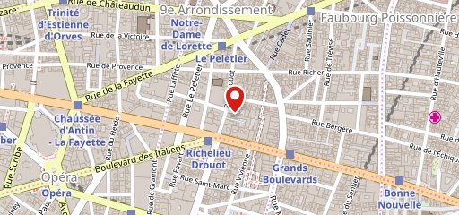 Café Drouot sur la carte