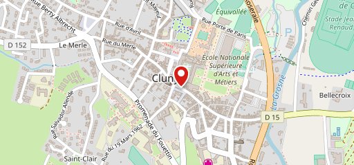 Café du centre sur la carte