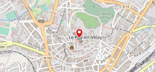 Café, Tourisme, le Puy-en-Velay sur la carte