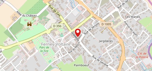 Café Voltaire sur la carte