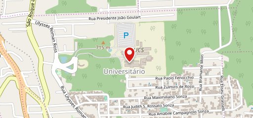 Cafeteria UCS no mapa