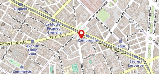 Café Cambronne sur la carte