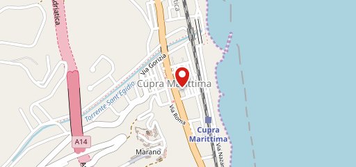 Caffè centrale di Cupra Marittima sulla mappa