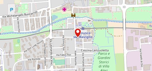 Caffè del viale sulla mappa