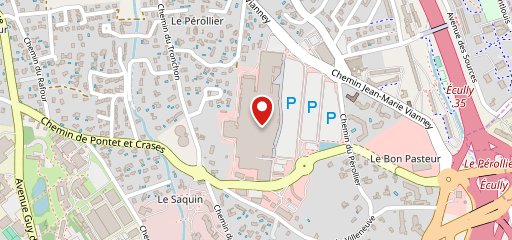 Carrefour Ecully sur la carte