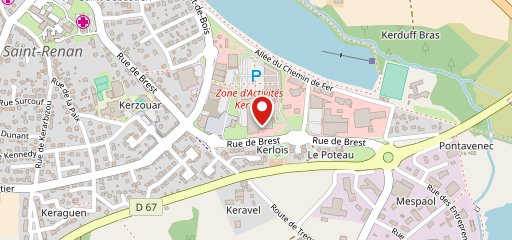 Carrefour Saint Renan sur la carte